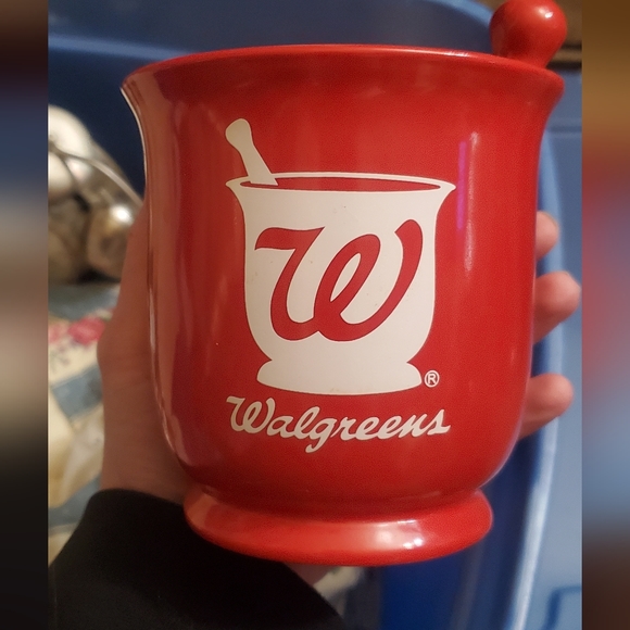 Dining Vintage Walgreens Pharmacy Mortar And Pestle Red Coffee Mug